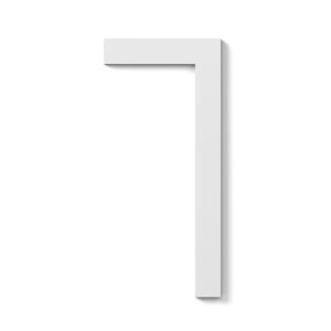 Close-up of a white 3D corner of a frame forming an L-shape with soft shadows on a white background.