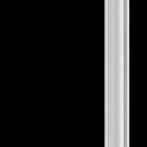 L-shaped silver picture frame corner with beveled edges on a black background.
